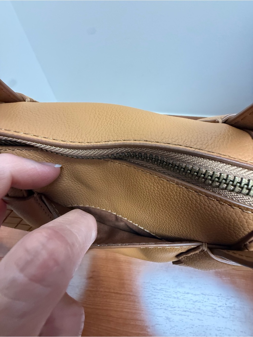 Fossil Skylar Satchel Hand Bag Brown Brandy Leather Crossbody Purse Women’s EUC - Picture 5 of 8